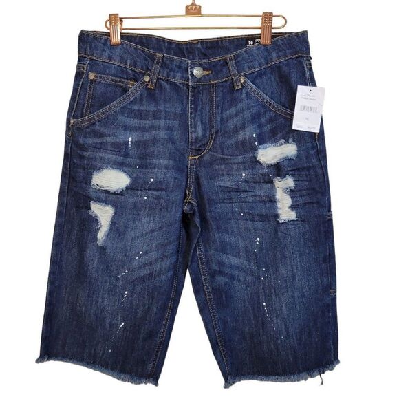 Buffalo David Bitton Parker Slim Fit Denim Shorts (Size 16 Juniors) - Picture 1 of 5